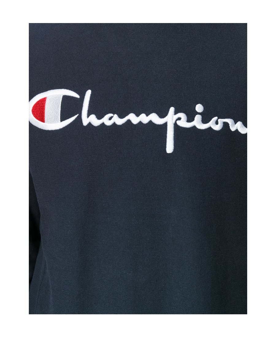 Champion Logo Print Pattern Sweatshirt In Black