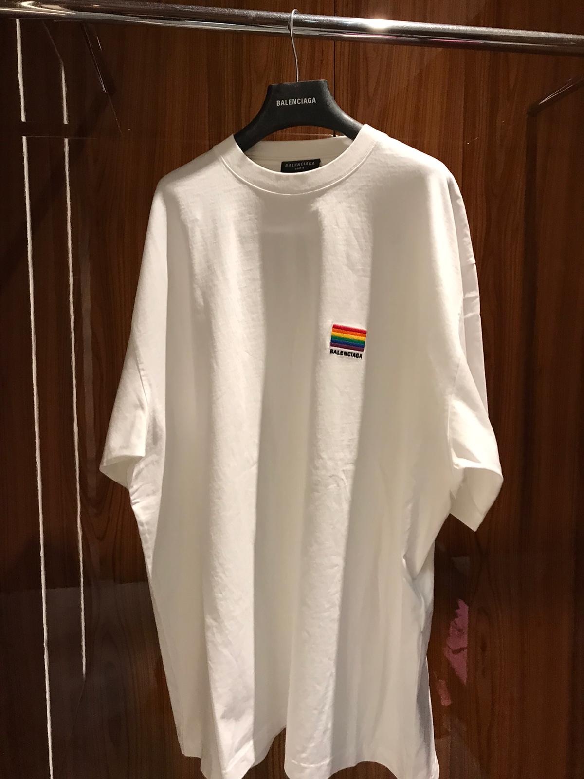 Balenciaga Lgbtq Logo T-shirt In White