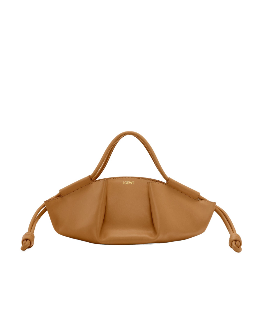 Loewe Small Paseo Bag In Shiny Nappa Calfskin In Brown