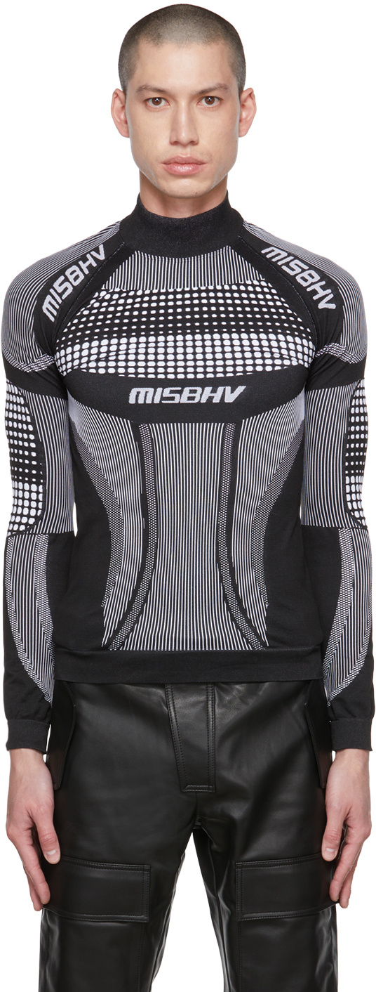 Misbhv Black Sport Europa Quarter-zip T-shirt In Black