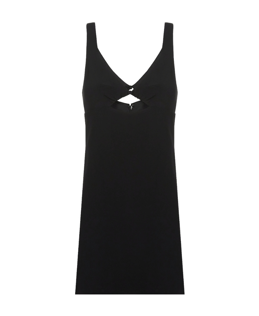 Ami Alexandre Mattiussi Ami Paris Cut-out Detail Mini Dress In Black