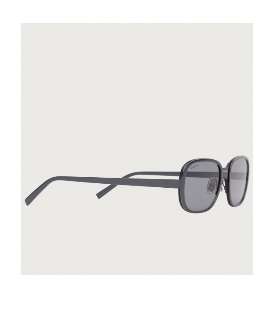 Ferragamo Oval-frame Sunglasses In Gray