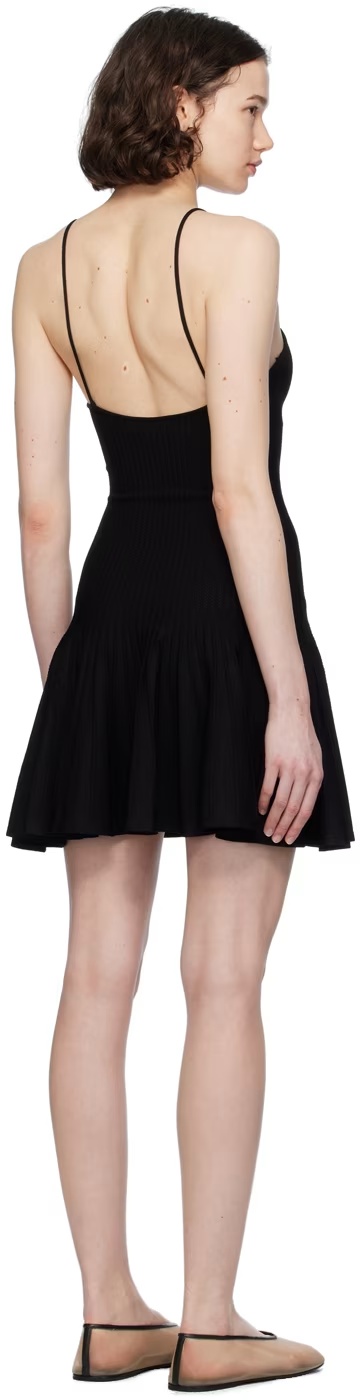 Shop Khaite Backless Dress With Thin Shoulder Straps In Black