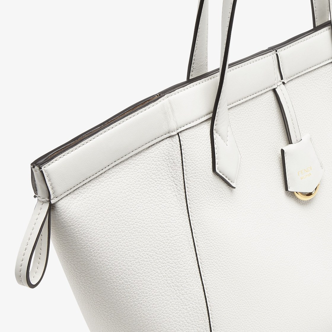 Fendi White Leather Bag That Can Be Transformed In White