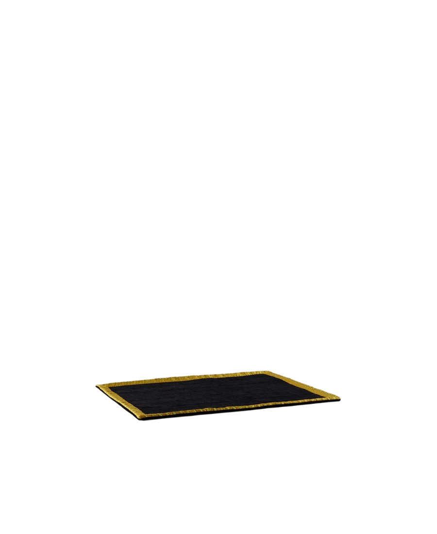 Versace Logo-jacquard Cotton Bathmat (58cm X 80cm) In Black