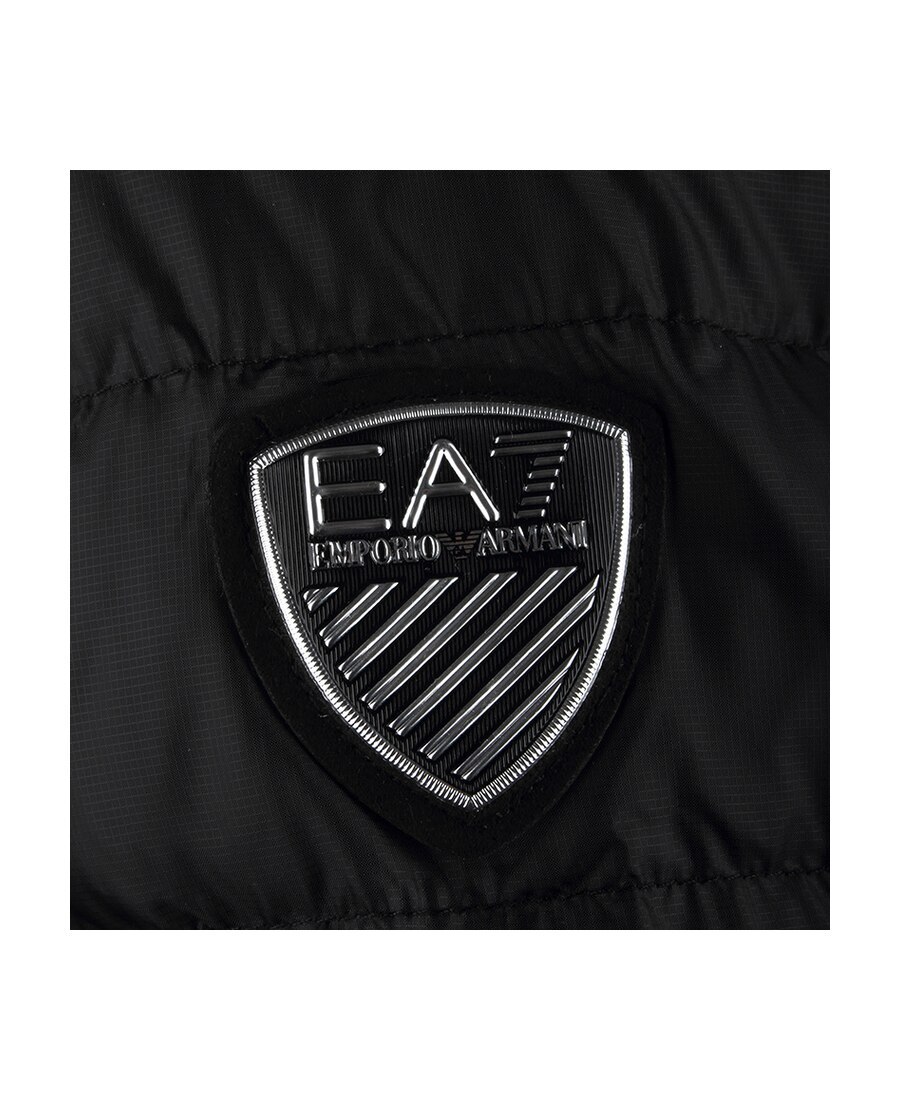 Ea7 Quilted Down Jacket In Black