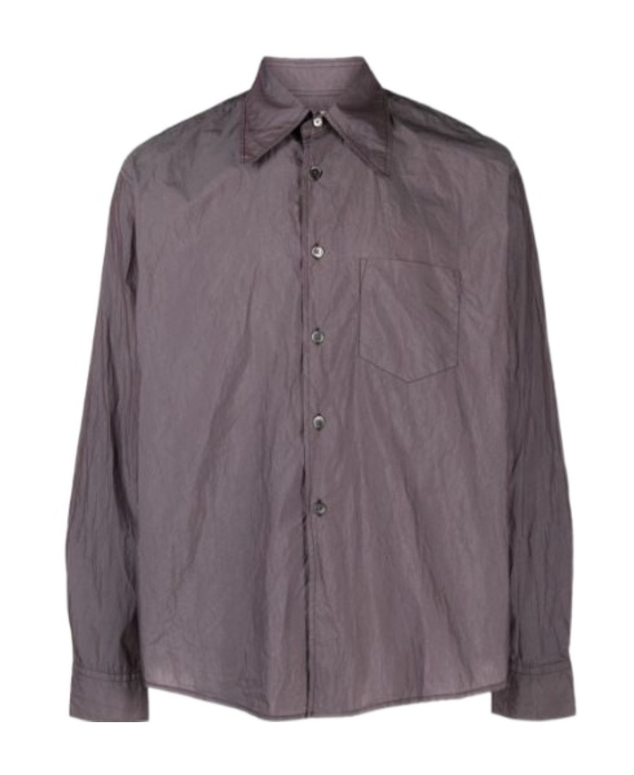 Our Legacy Purple Borrowed Shirt In Gray