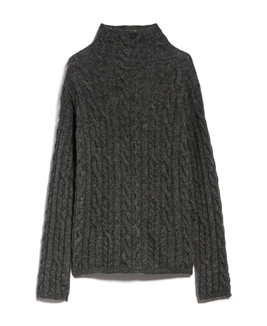 Max Mara Wool Turtleneck Sweater In Gray