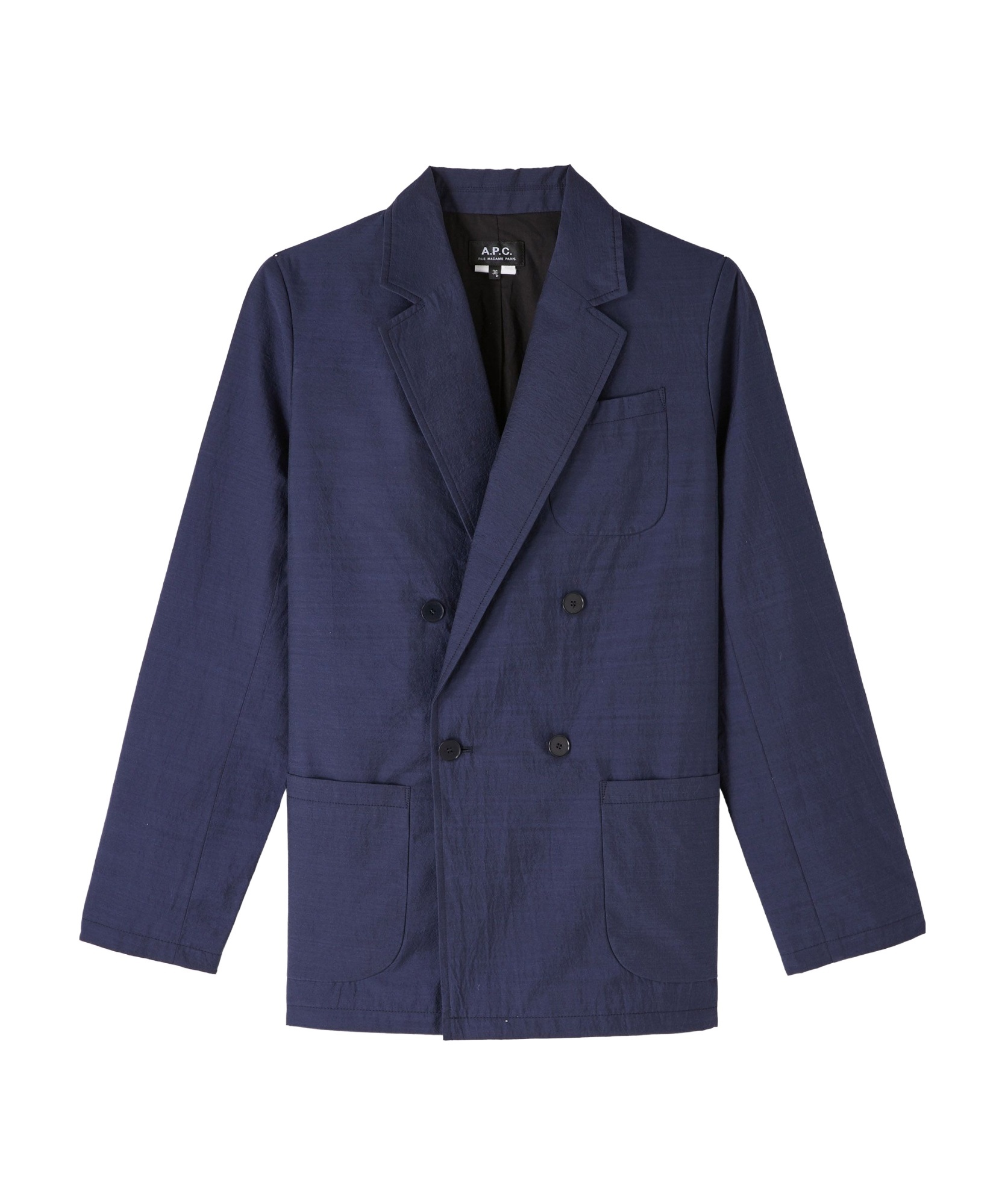 Apc Long-sleeved Suit Coat In Blue