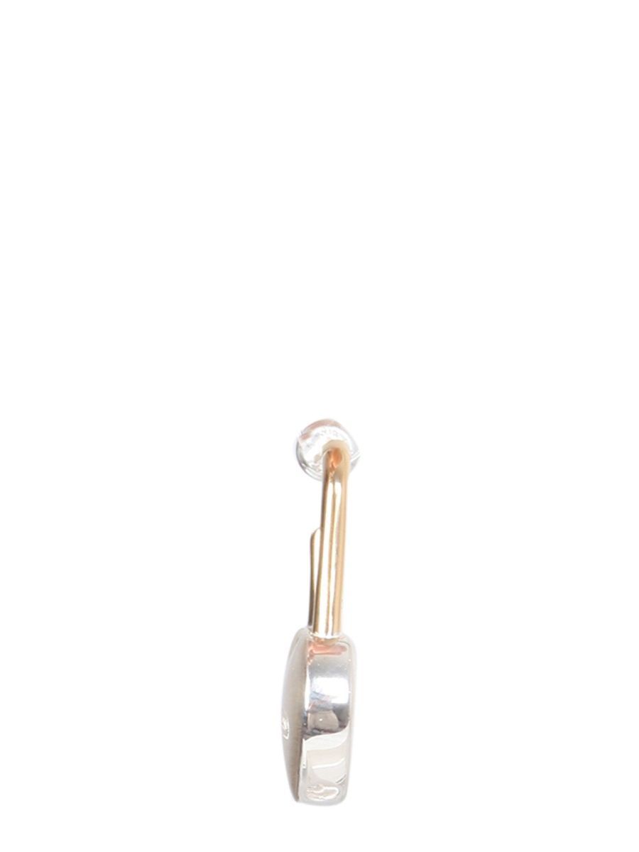 Ambush Heart Padlock Earring In White