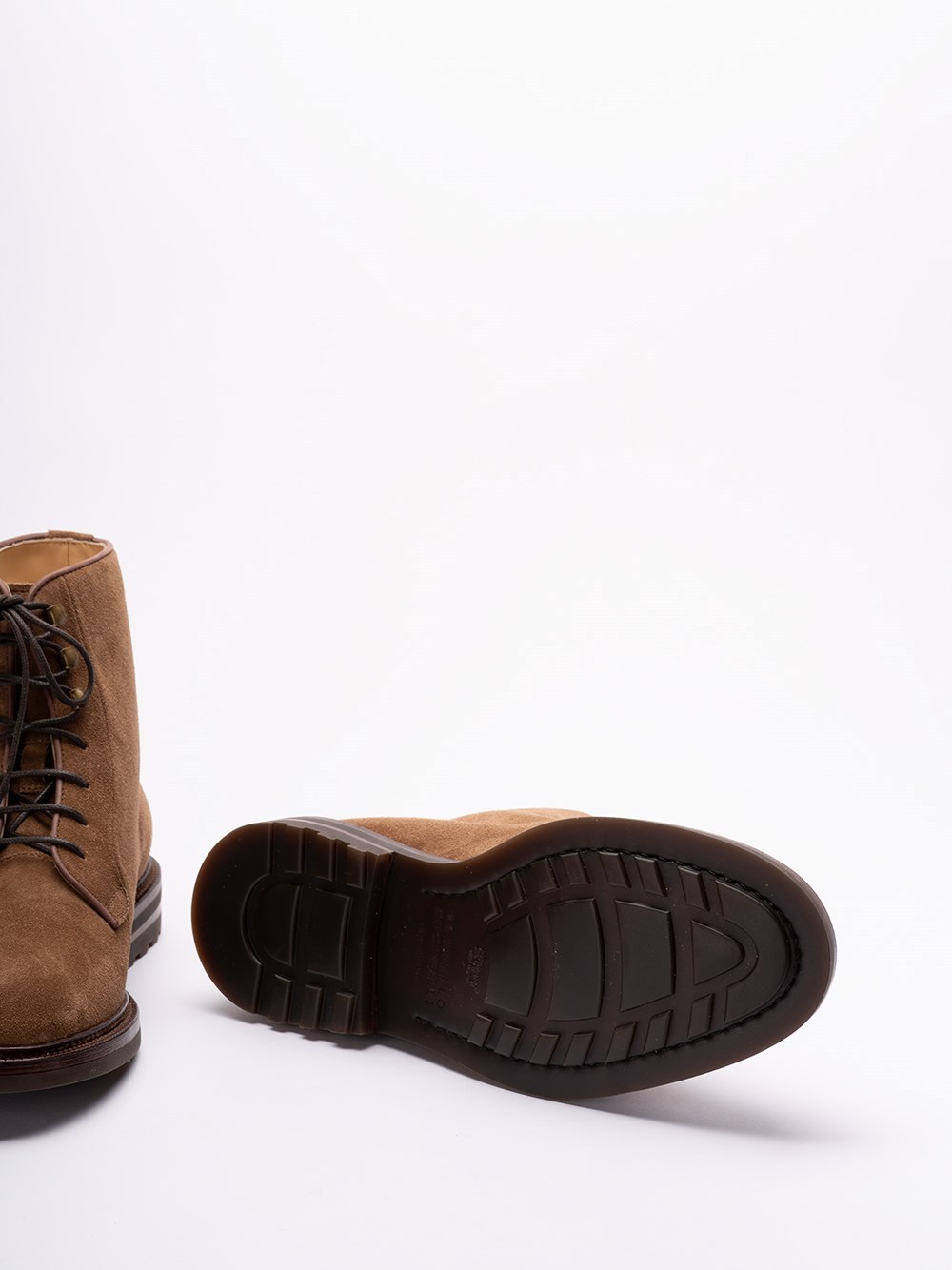 Brunello Cucinelli Suede Leather Ankle Boots In Brown