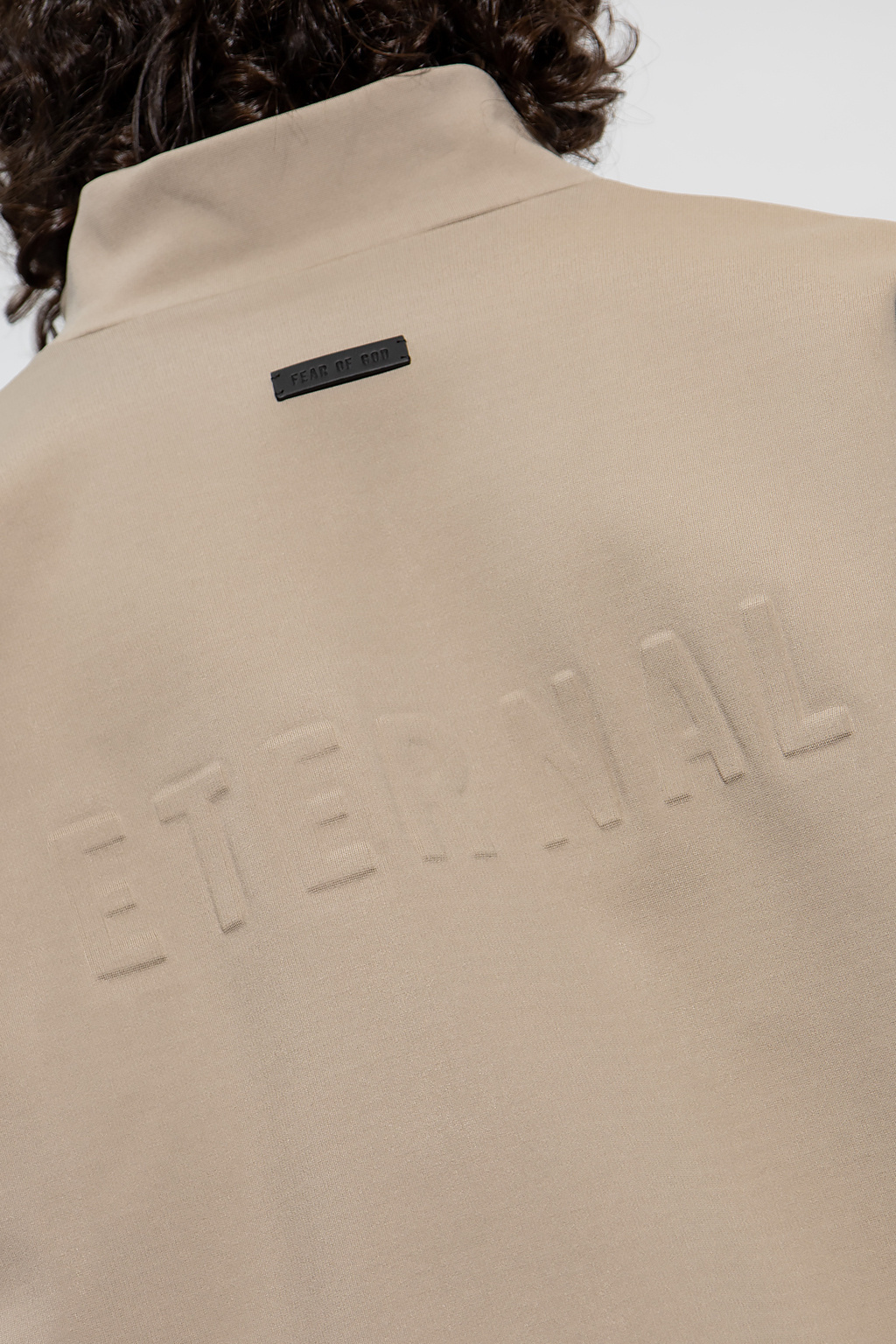 Fear Of God Viscose Blend Eternal Bomber Jacket With Embossed Detail In Nude