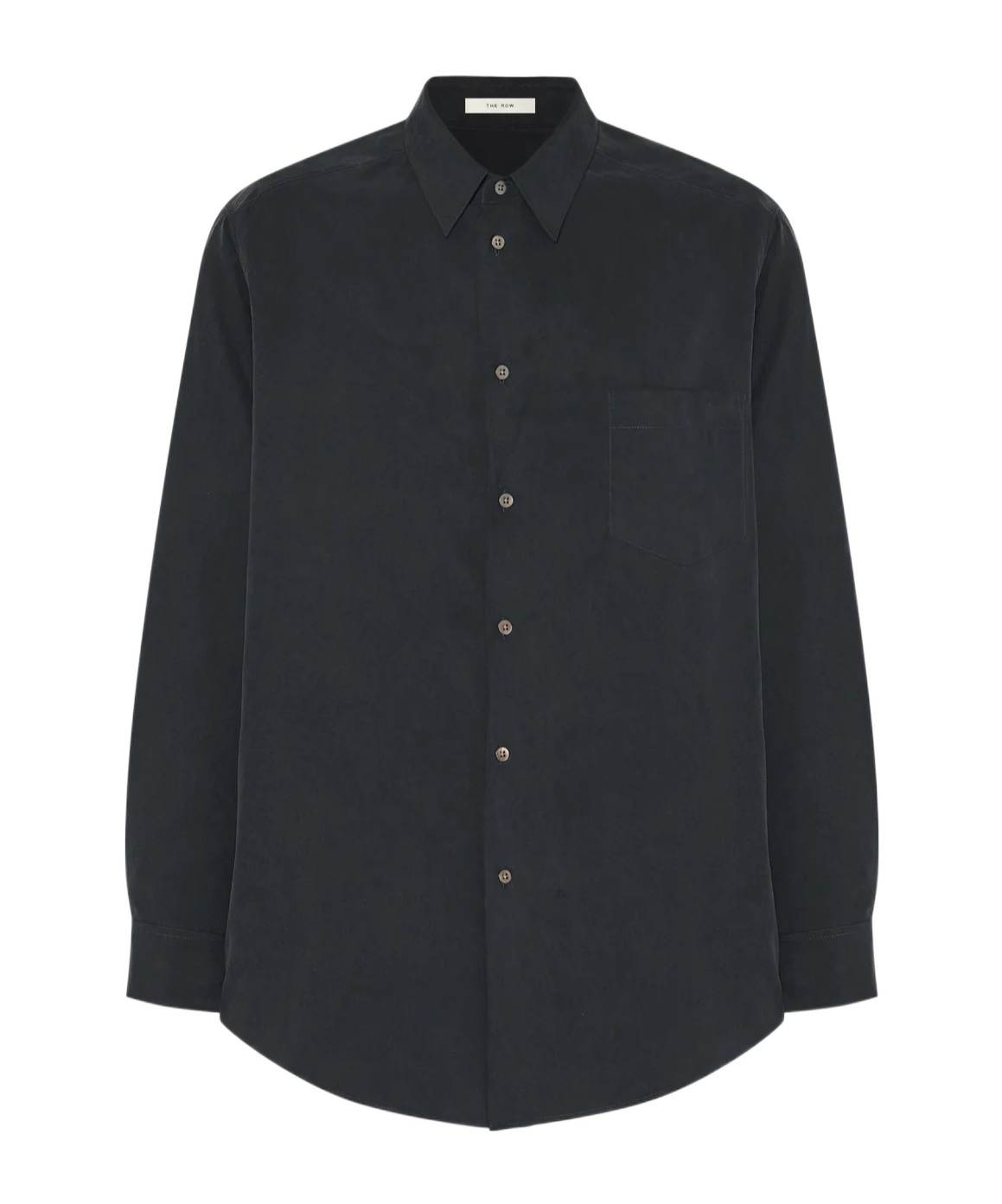 The Row Briar Shirt In Silk In Black