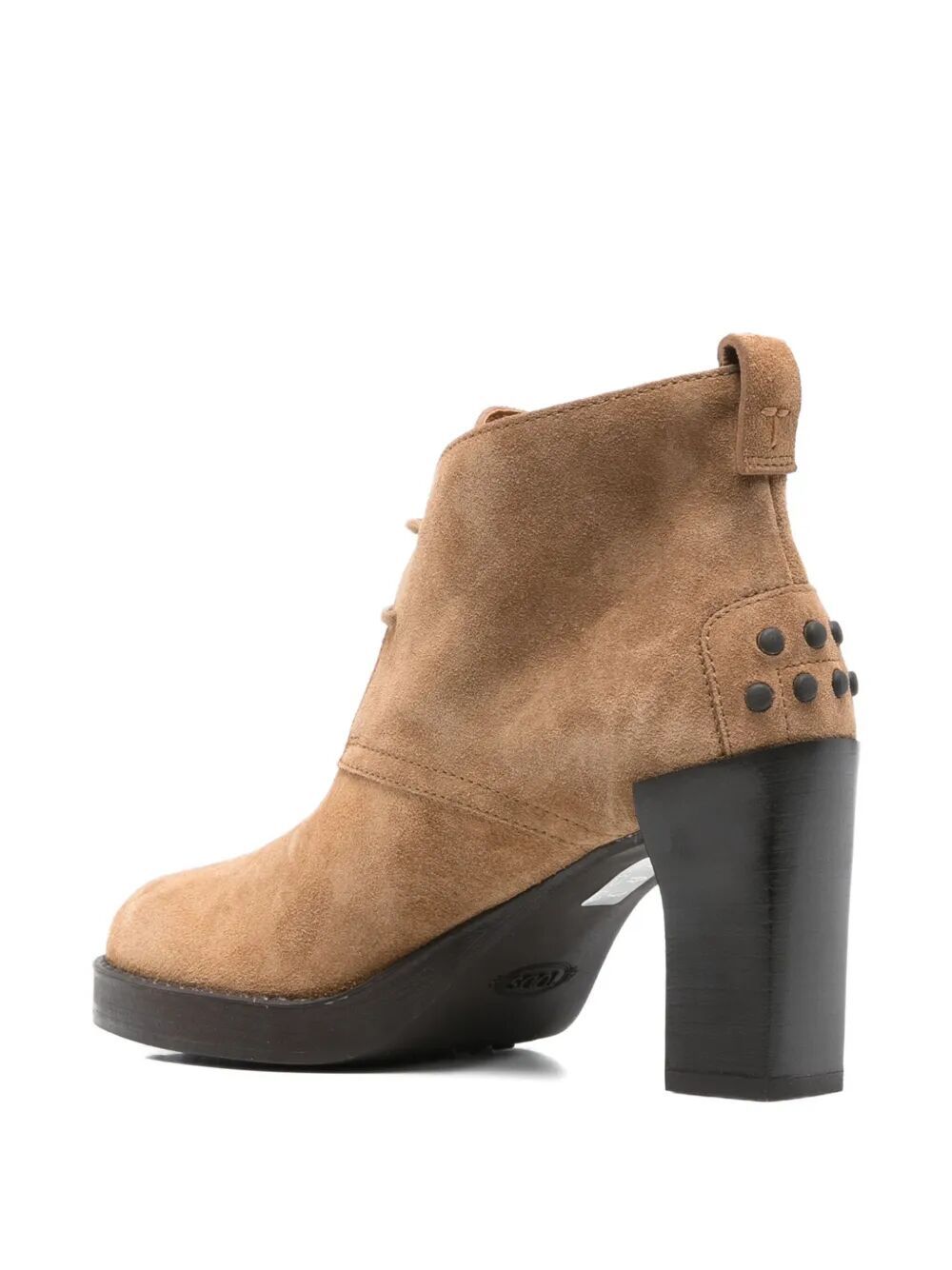 Tod's Lace-up Suede Ankle Boots Shoes In Neutral