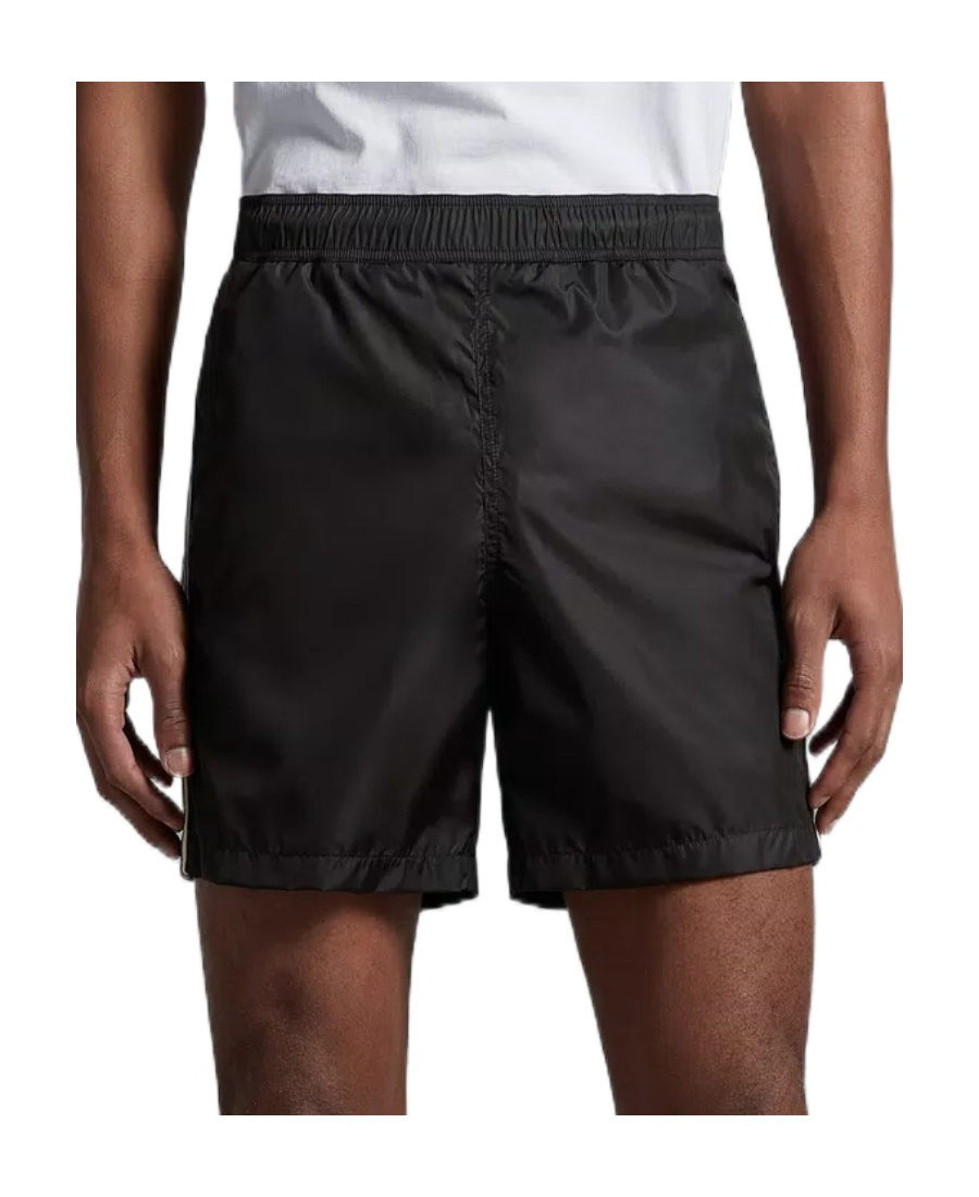 Moncler Drawstring Swimsuit In Black