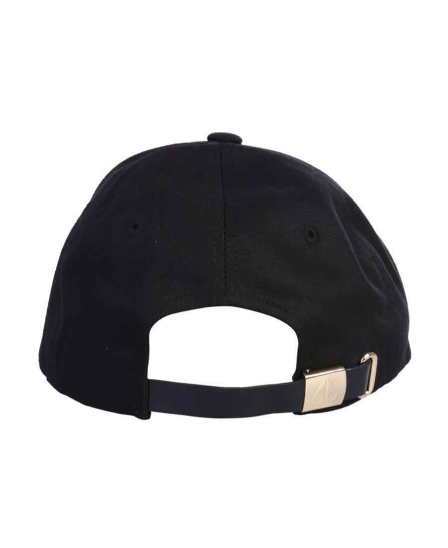 Moose Knuckles Metallic Logo Icon Cap In Black