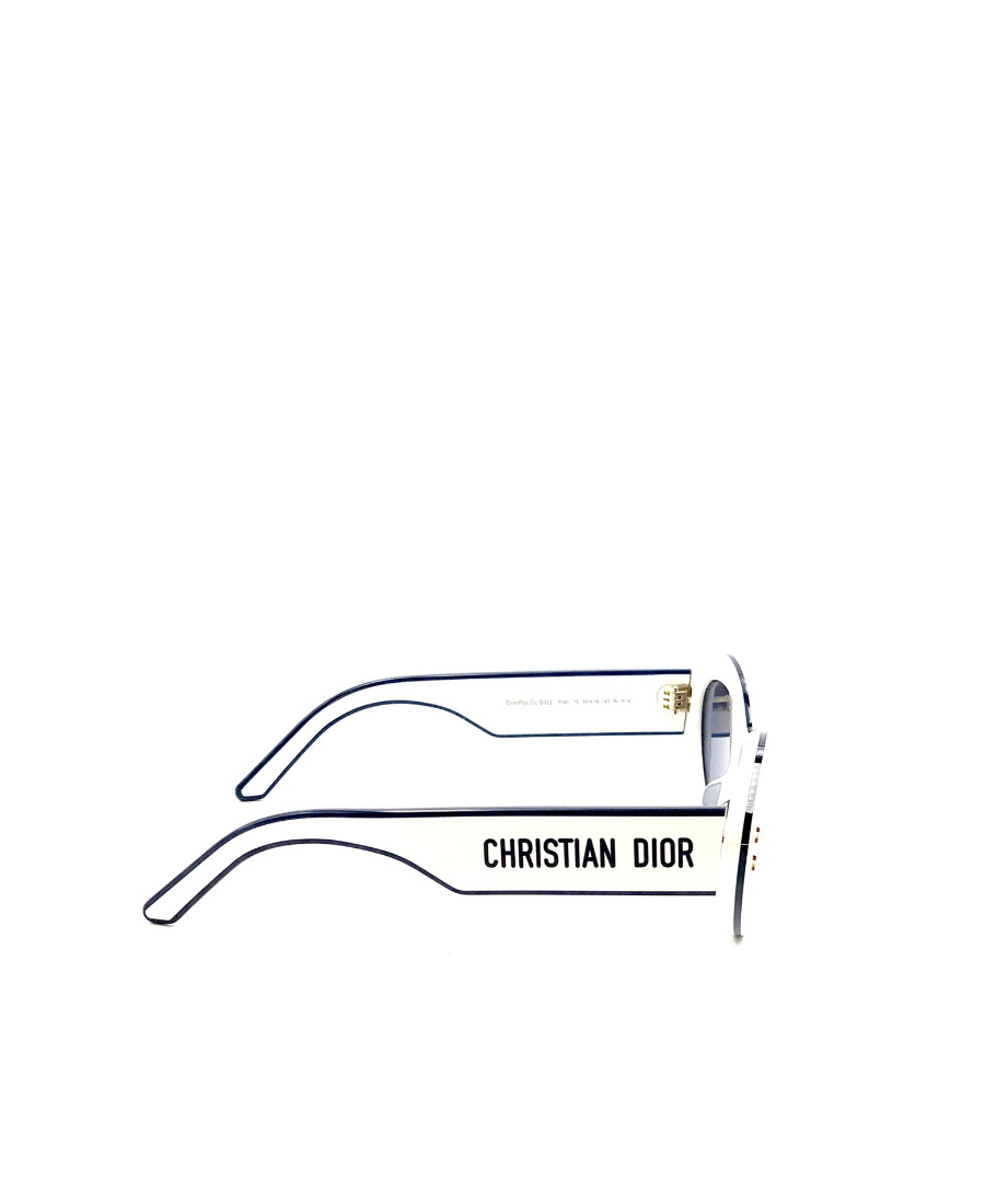 Dior Round-frame Logo Sunglasses In Blue