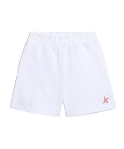 Golden Goose Star-print Jersey Shorts In White
