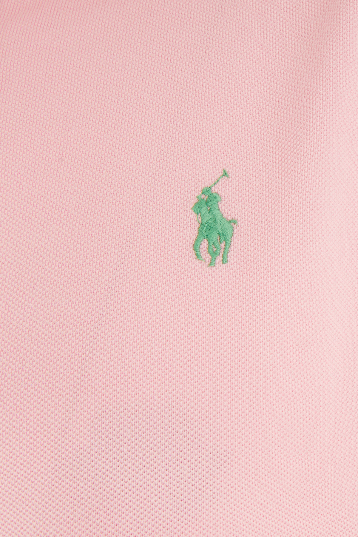 Shop Polo Ralph Lauren Embroidered-logo Piqué Polo Shirt In Pink