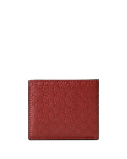 Gucci Embossed Short Purse In Red
