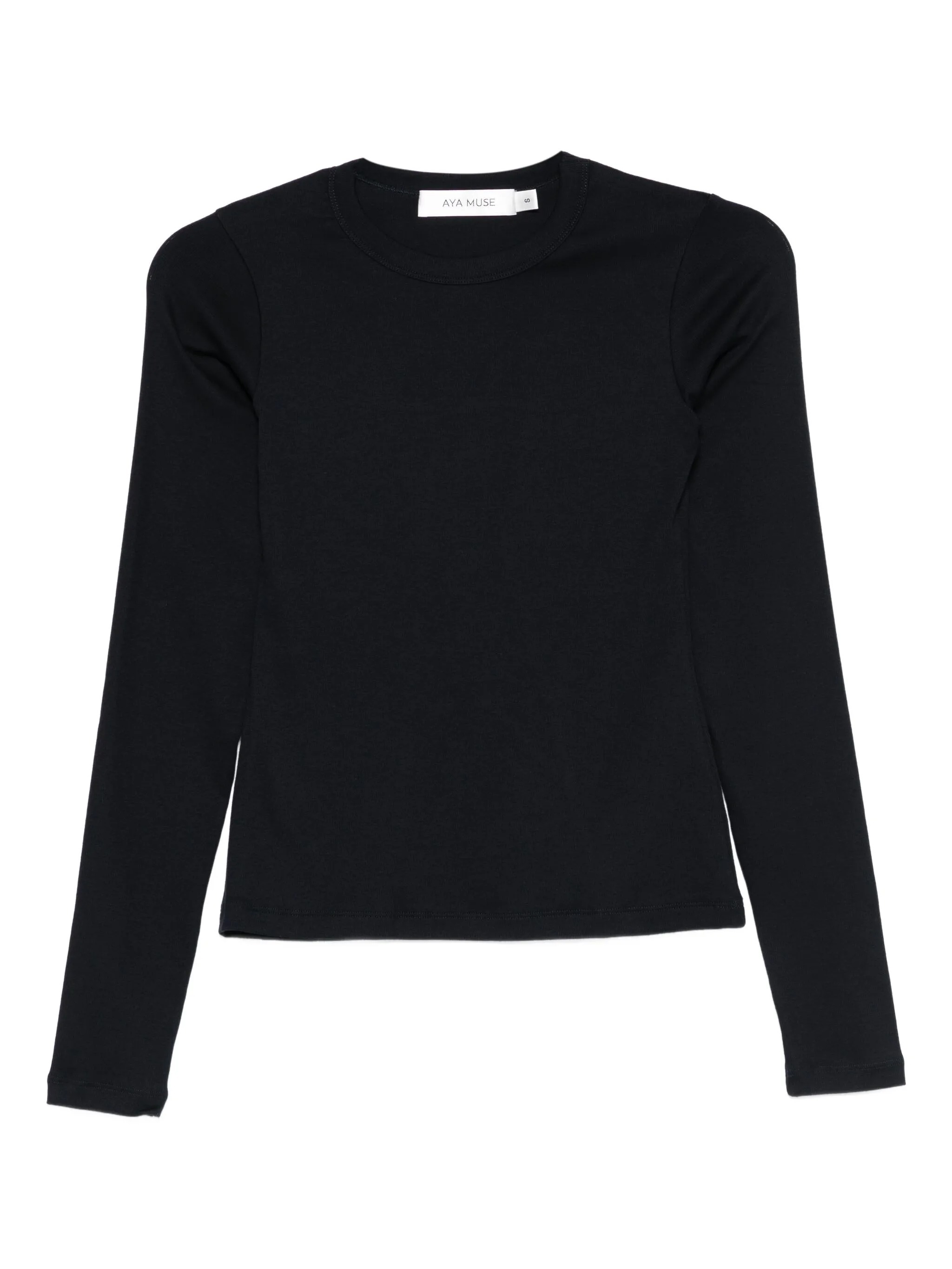 Aya Muse Ribbed Long Sleeve Shirt Clothing In Black