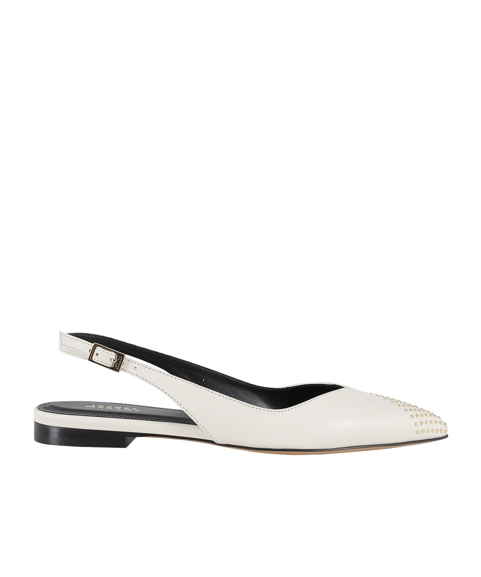 Isabel Marant Slingback Flat Sandals In White