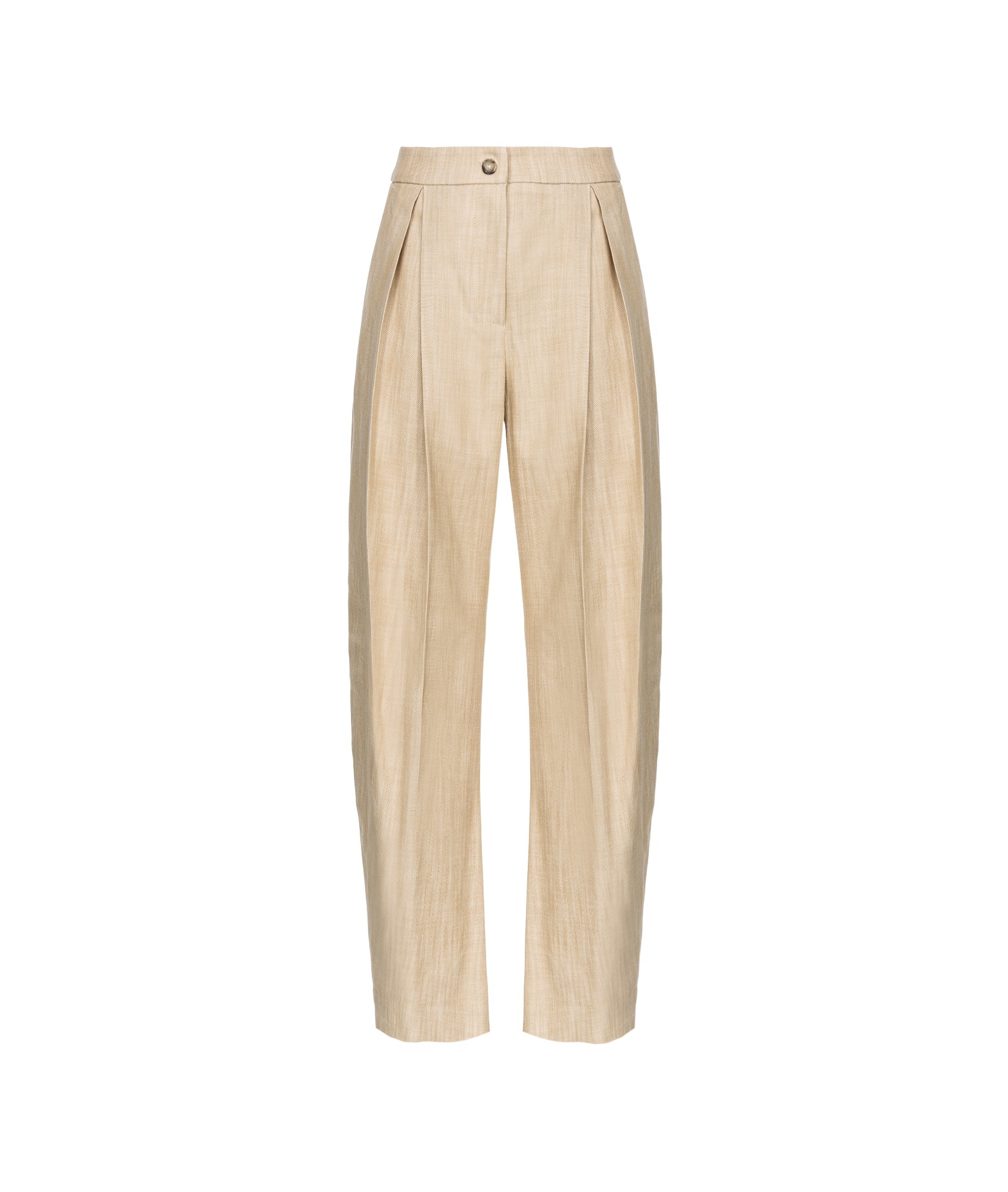 Pinko Tailored Fit Wide Leg Pants In Nude
