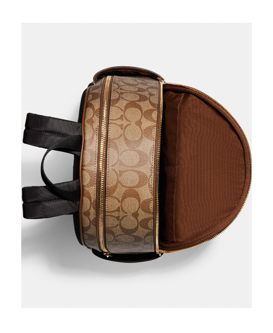 Coach Classic Logo Backpack In Brown