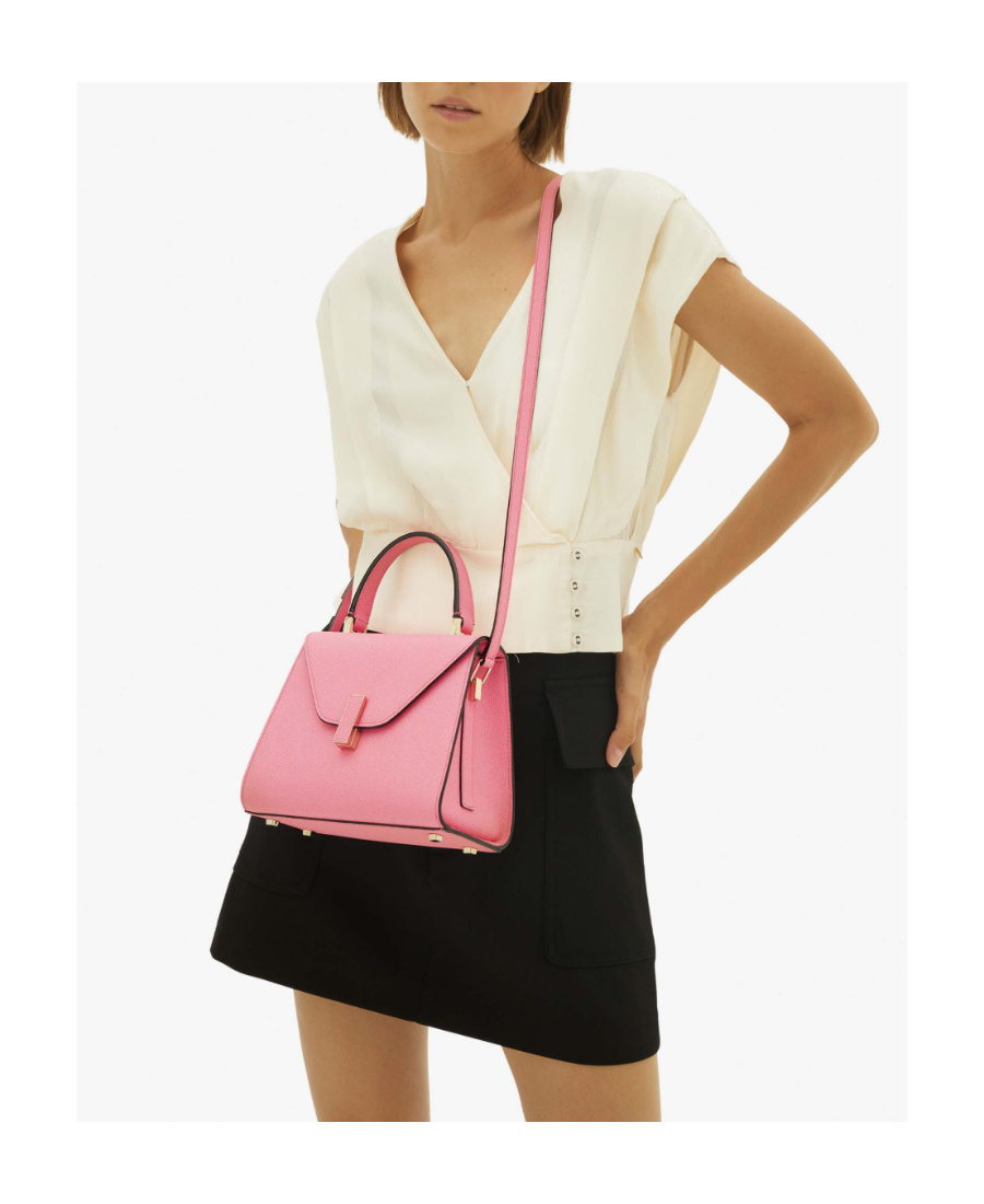 Valextra Logo Shoulder Bag In Pink