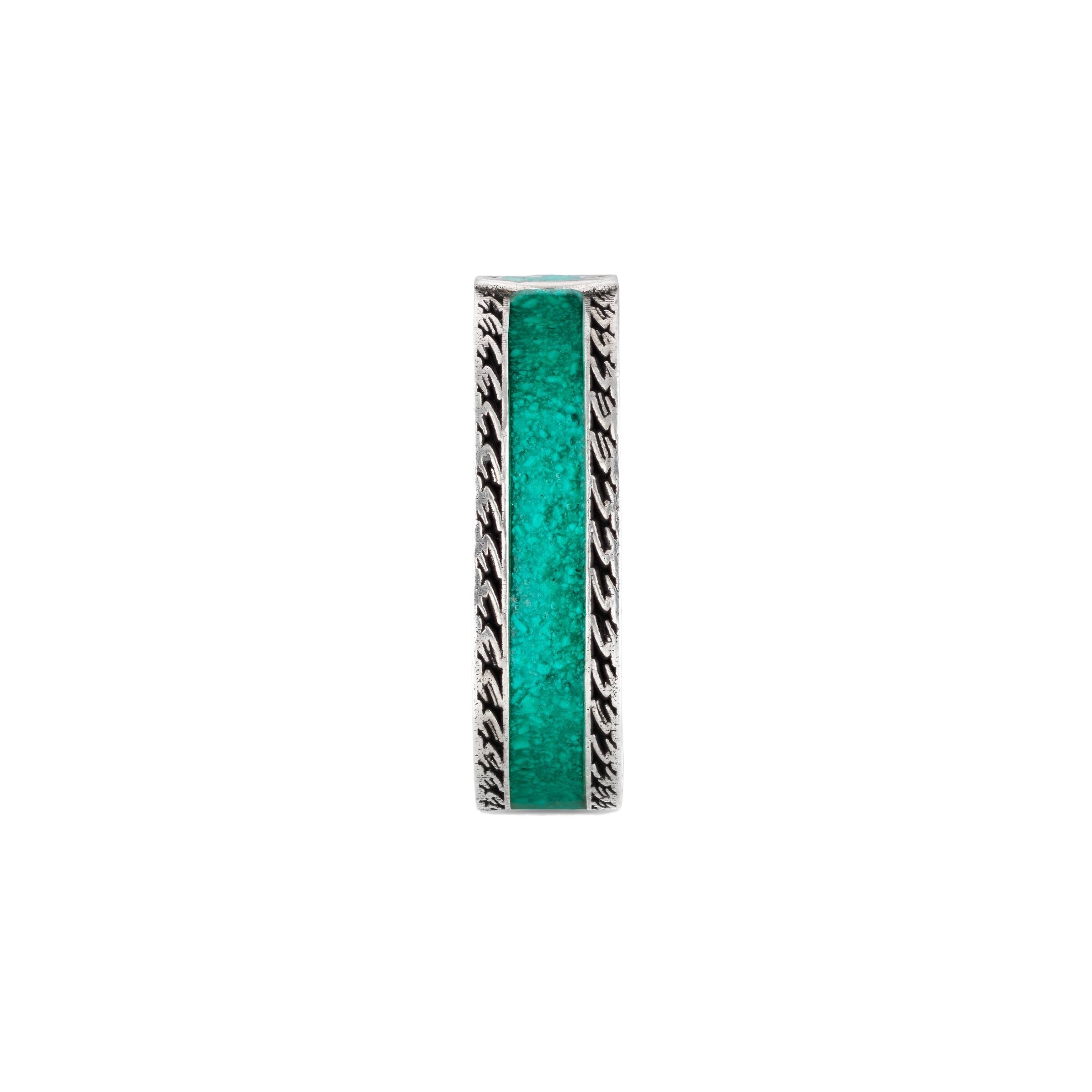 Gucci Interlocking G Band Ring In Green