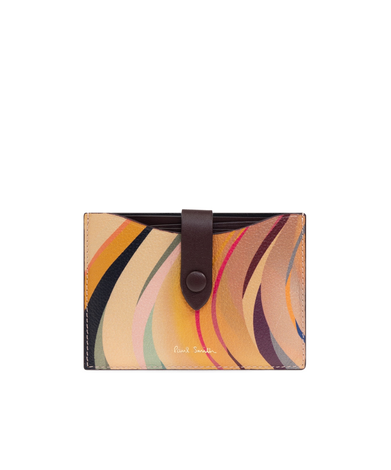 Paul Smith Women's 'dusky Swirl' Leather Pull-out Card Holder Multicolour In Multicolor