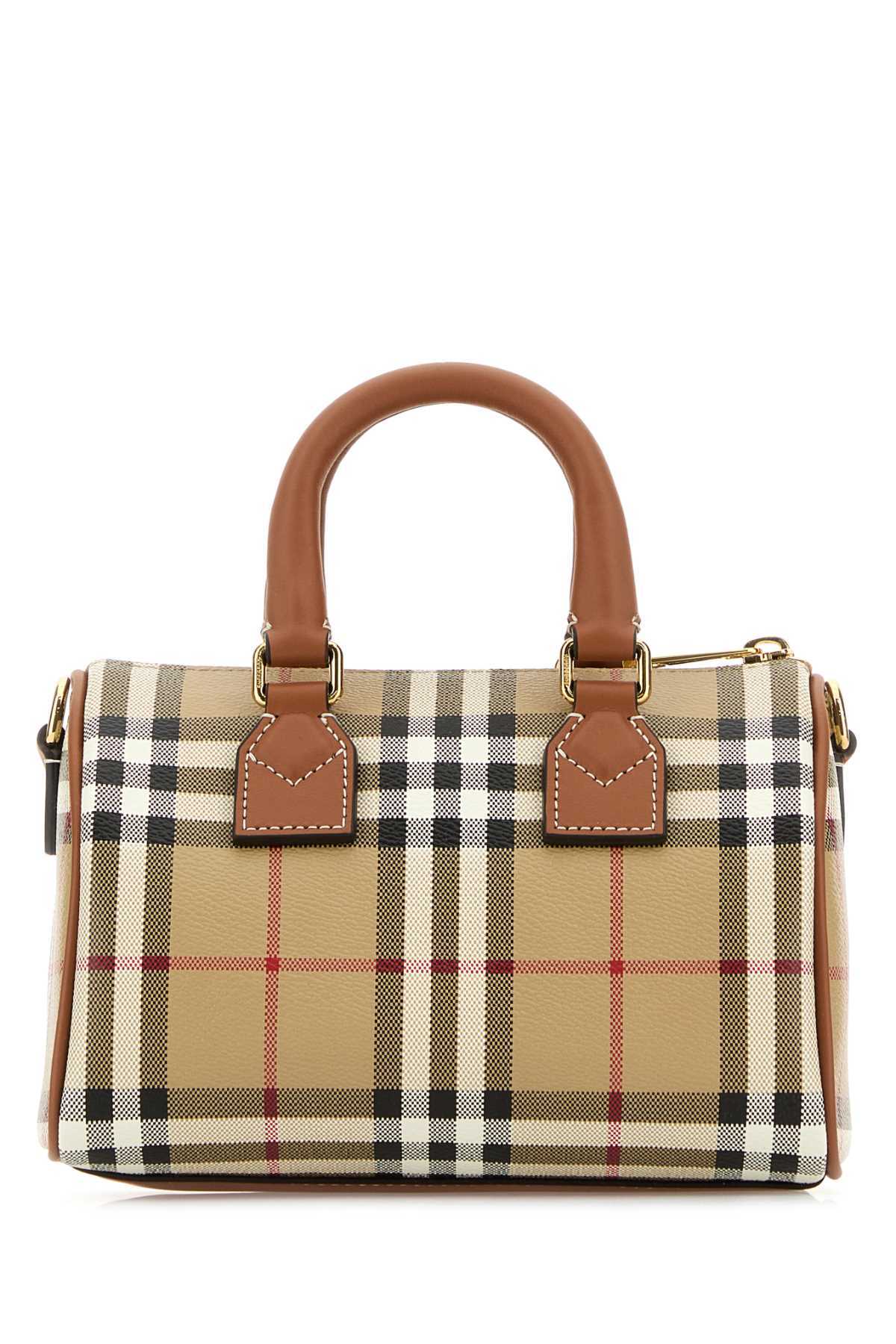 Burberry Check Mini Canvas Tote Bag