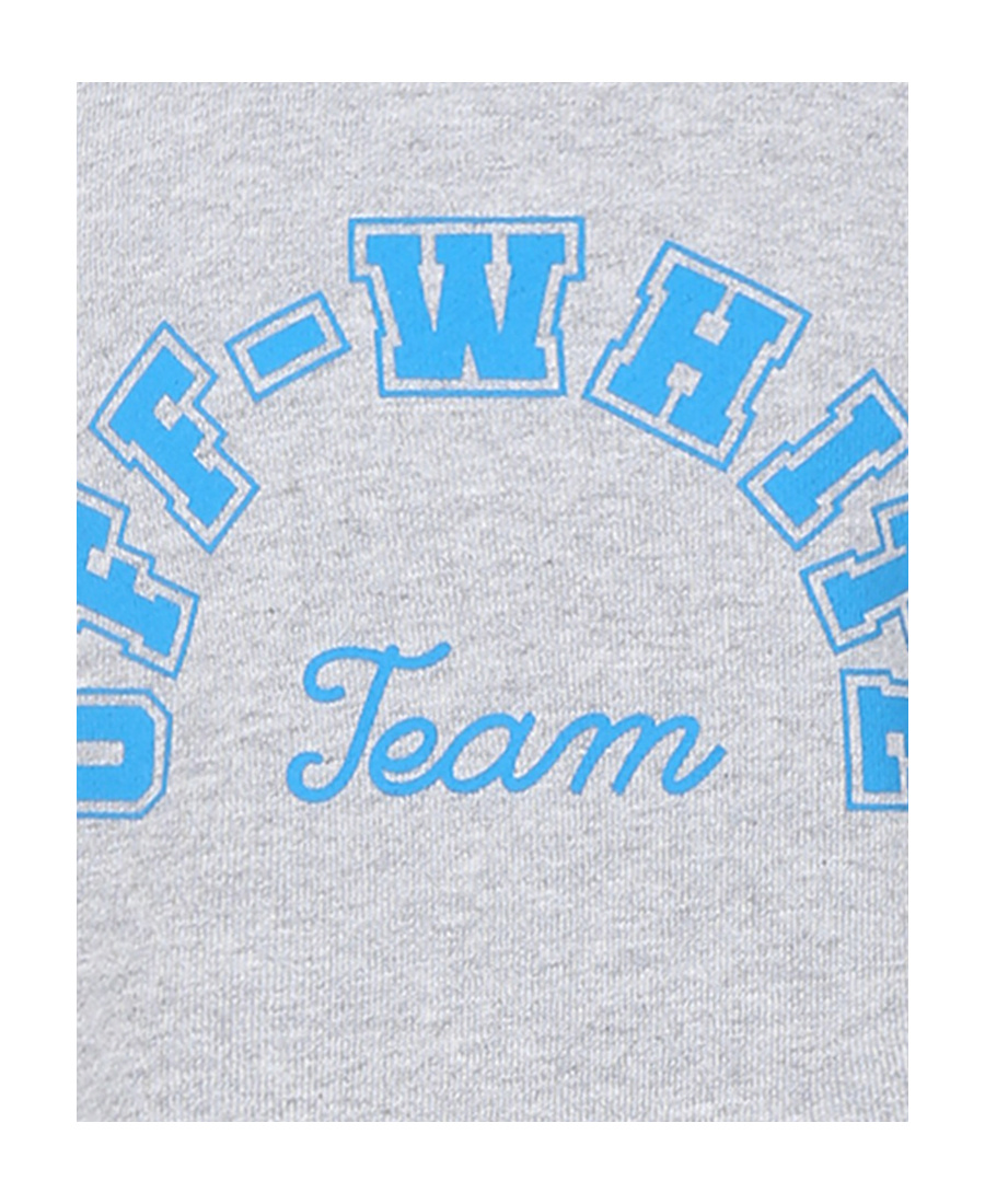 Off-white Team 23-print Cotton Sweatshirt In Gray