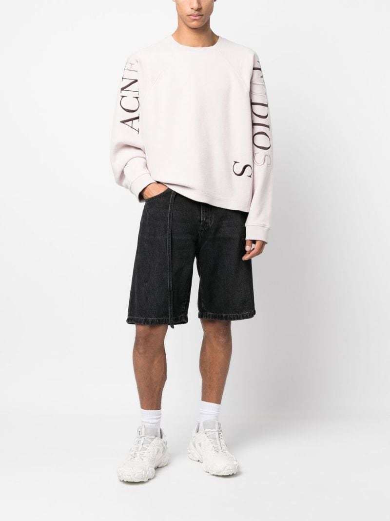 ACNE STUDIOS ACNE STUDIOS LOGO EMBROIDERED CREWNECK SWEATSHIRT