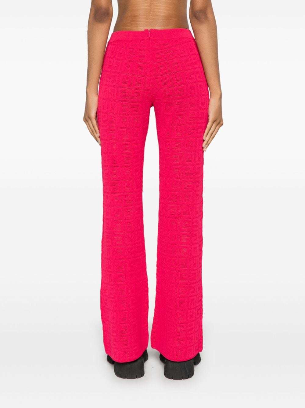 Givenchy 4g Pattern Bell Bottoms In Red