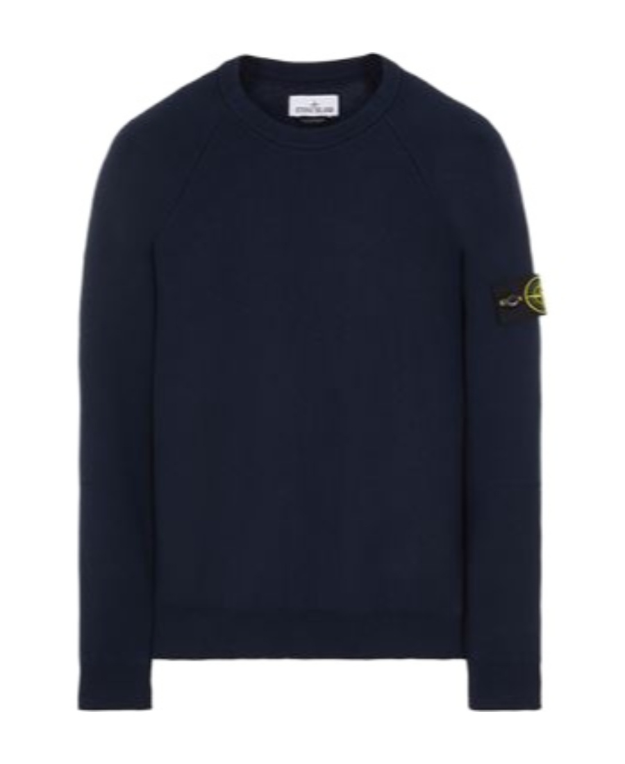 Shop Stone Island Compass-motif Cotton-blend Sweatshirt In Blue