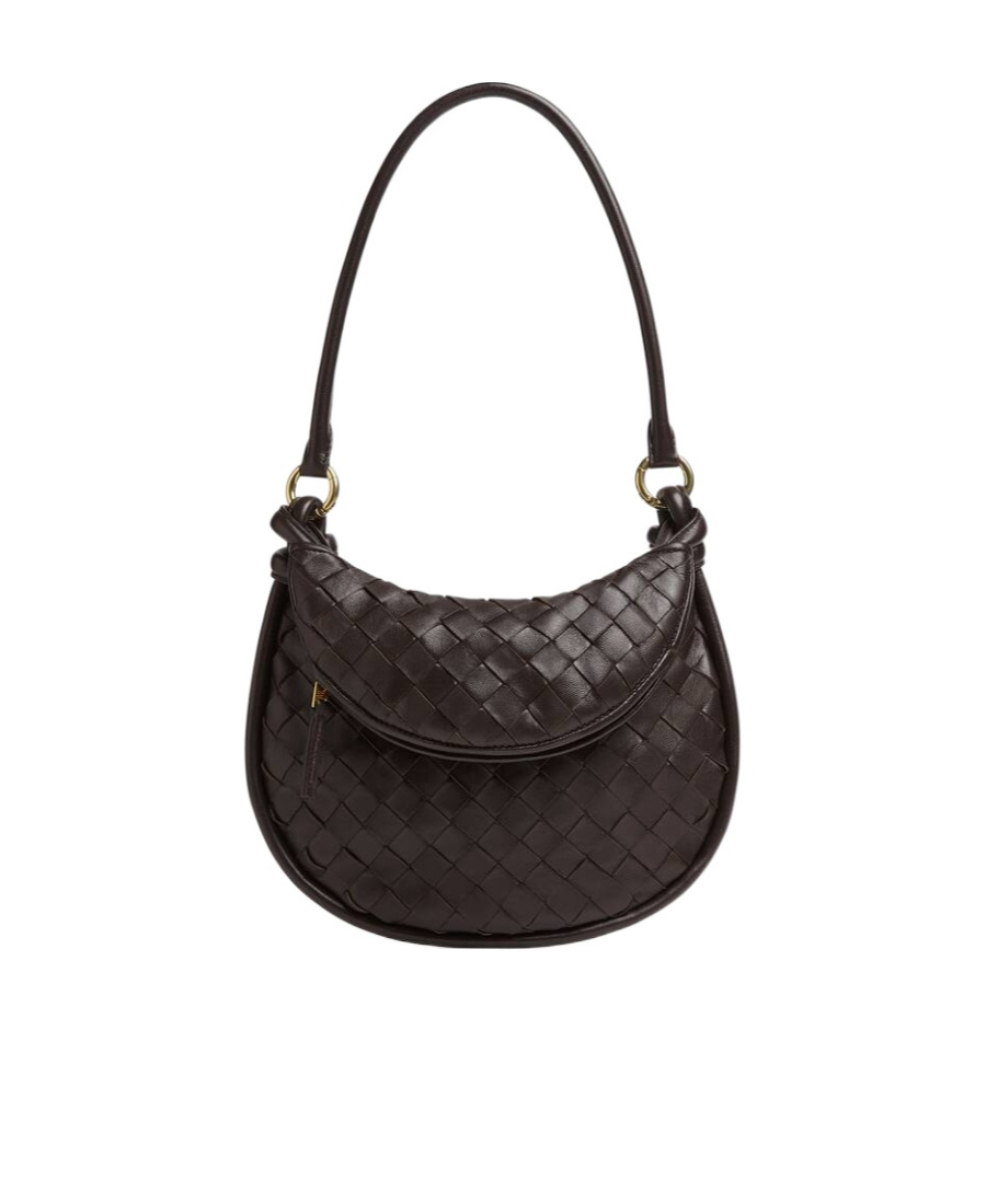 Bottega Veneta Brown Small Gemelli Shoulder Bag In Brown