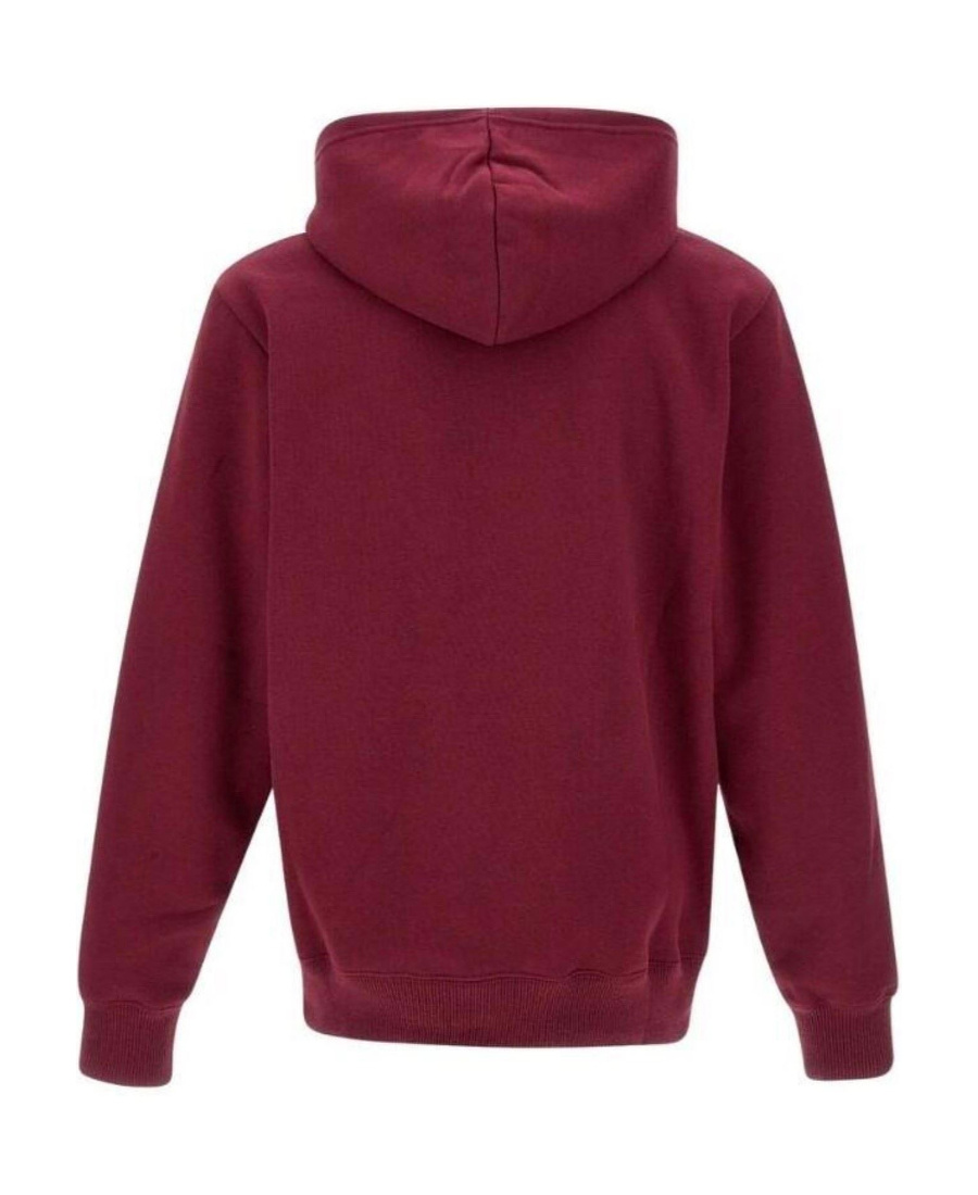 The North Face Letter Hooded Sweater In Red