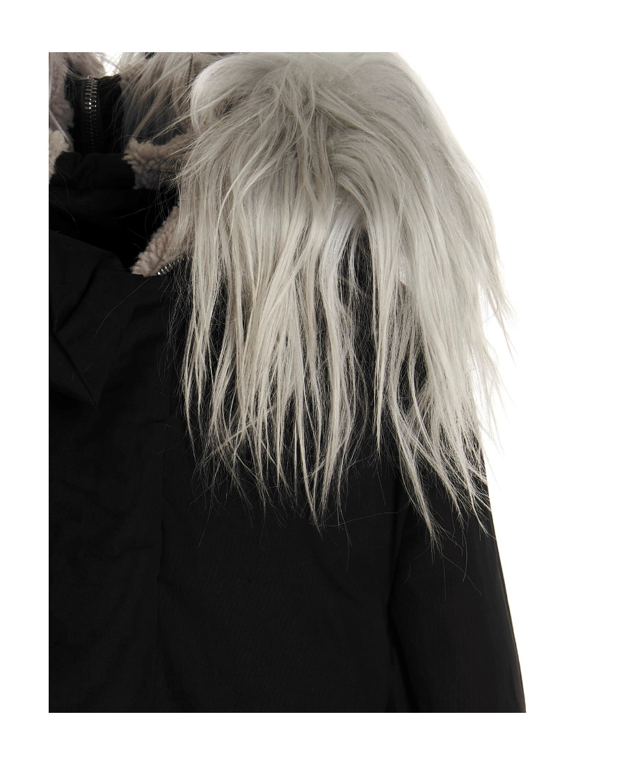 Rick Owens Hooded Down Jacket In Black