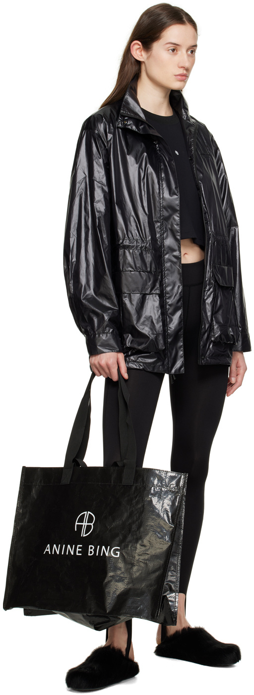 Anine Bing Rhea High-waisted Leggings In Black