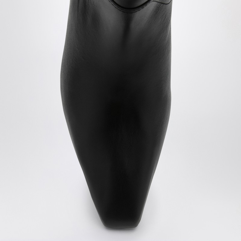 Paris Texas Leather Bettina Boots With Squared Toe In Black