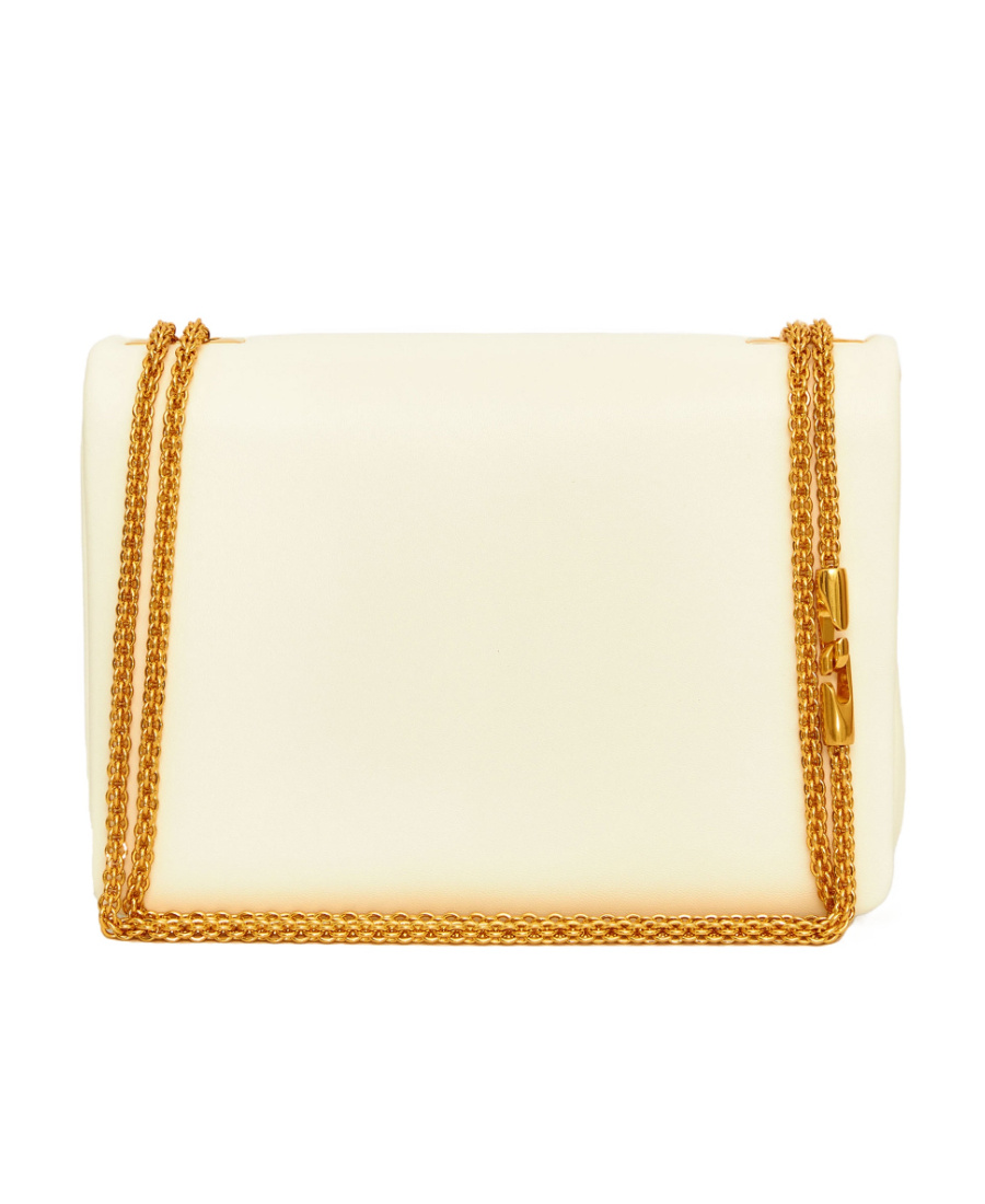 Valentino Garavani One Stud Foldover Top Shoulder Bag In White