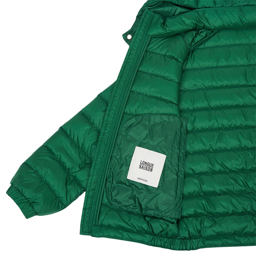 Moncler Long Sleeve Down Jacket In Green