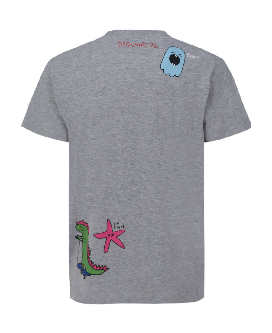 Dsquared2 Graphic Flag-print Cotton T-shirt