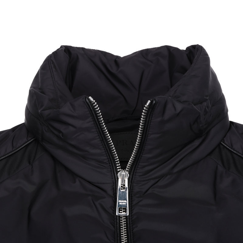 Prada Zippered Casual Jacket In Black