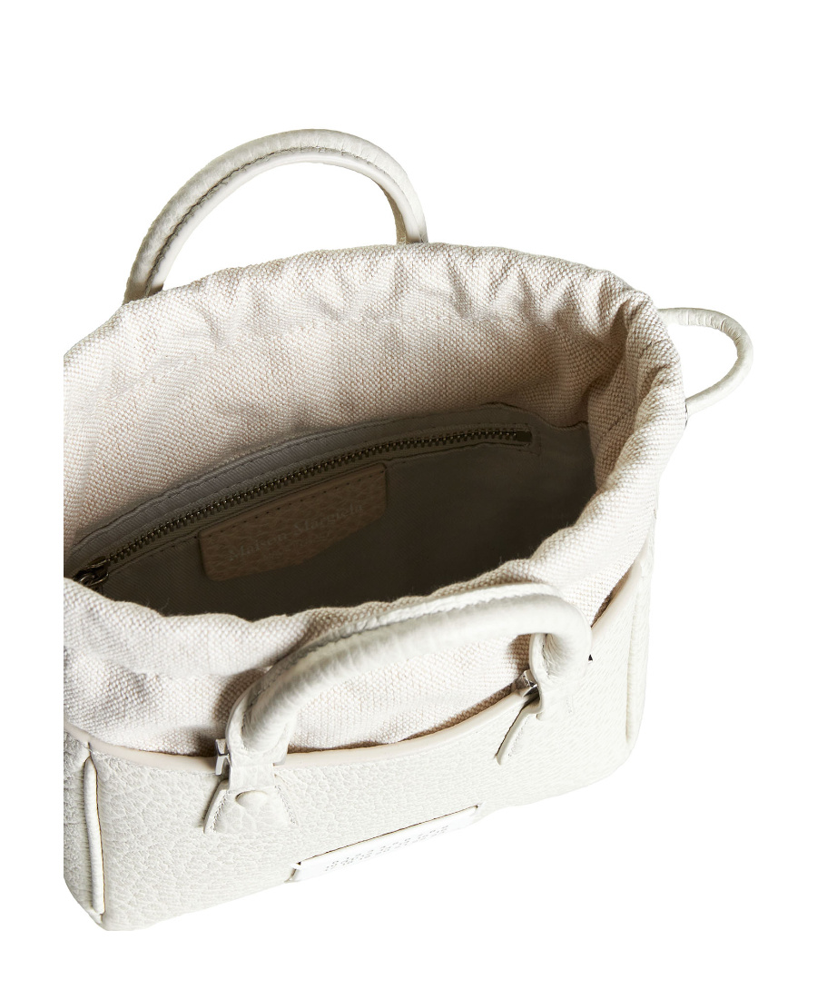 Maison Margiela 5ac Horizontal Leather Tote Bag In Gray