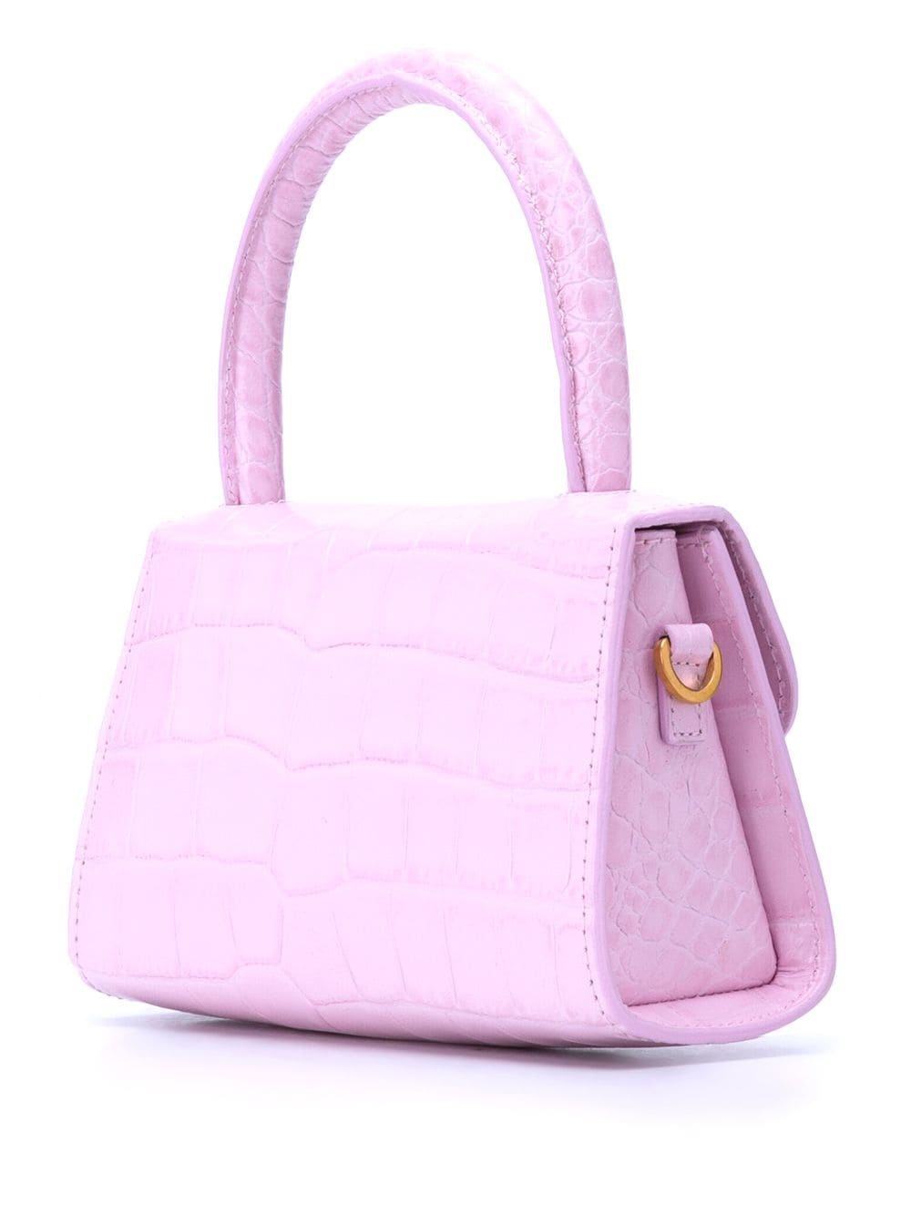By Far Embossed Handbag In Pink