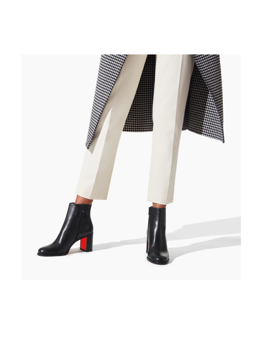 Christian Louboutin Logo Boots In Black