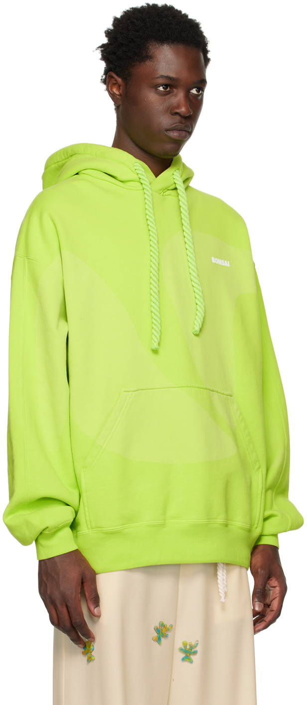 Bonsai Logo-print Drawstring Hoodie In Green