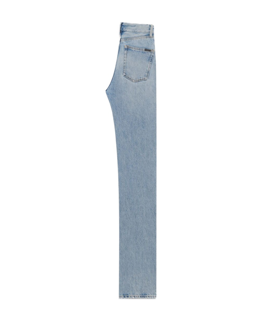 Saint Laurent Straight-leg Cotton Jeans In Blue
